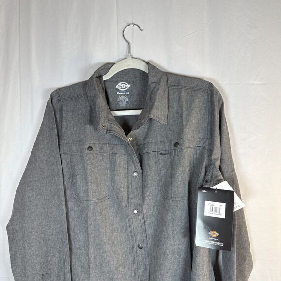 Dickies Women’s Long‑Sleeve Temp‑IQ® Cooling Utility Shirt, Gray Large NWT - Picture 2 of 16
